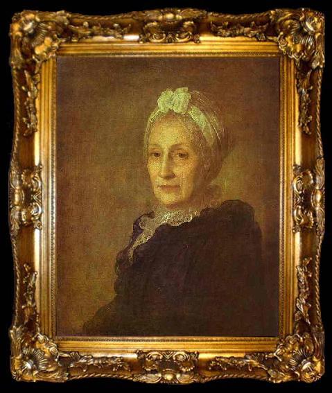 framed  Fyodor Rokotov Portrait of Anna Yuryevna Kvashnina-Samarina, ta009-2